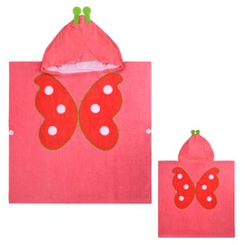 Hooded Towel for Kids Poncho Towel Hooded Swimming Towels Soft Cotton Kids Bath and Beach Towels Wrap Absorbent Toddler Beach Towel Blanket Pool Swim Towel for Boys Girls 2-6 Years Old (Butterfly)