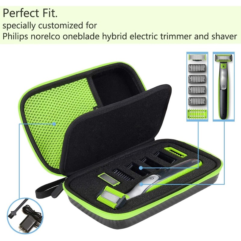 Estuche de Viaje de Repuesto para Norelco OneBlade, Afeitadora Eléctrica,