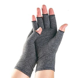 Worzwin Premium Bamboo Gloves, Compression Bamboo Arthritis Gloves for Women, Men (Gray, Large)