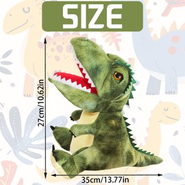 YOUYIKE Tyrannosaurus Rex Hand Puppet Dinosaur Plush Toy Kids Hand Puppet Animal Jurassic World Dinosaur Plush Toy Interactive Dinosaur Toy for Children from 3 Years (30 cm)