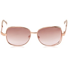 Jessica Simpson J5512 Metal Chain Women's Square Sunglasses with 100% UV Protection. Glam Gifts for Her, 60 mm, Rose Gold & Nude, 0