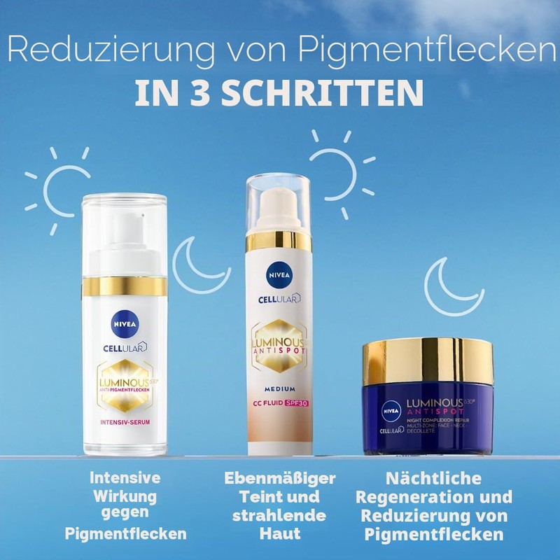 NIVEA LUMINOUS630 Anti-Tint Cream CC SPF 30, Shade 02/Medium 40
