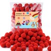 TUPARKA 100 Pcs Red Pom Poms 1 Inch Craft Pompoms