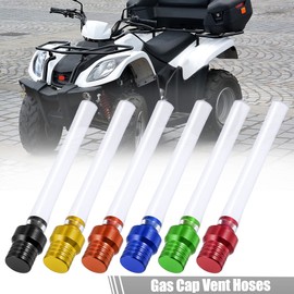 X AUTOHAUX 6pcs ATV Gas Fuel Air Vent Hose Breather One Way Clear Tube 6 Colors