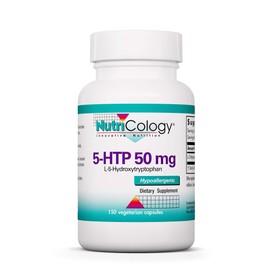 Nutricology 5-HTP 50mg Supplement - Serotonin for Men & Women, Sleep Support, L-5-Hydroxytryptophan, Pure, Vegetarian Capsules - 150 Count
