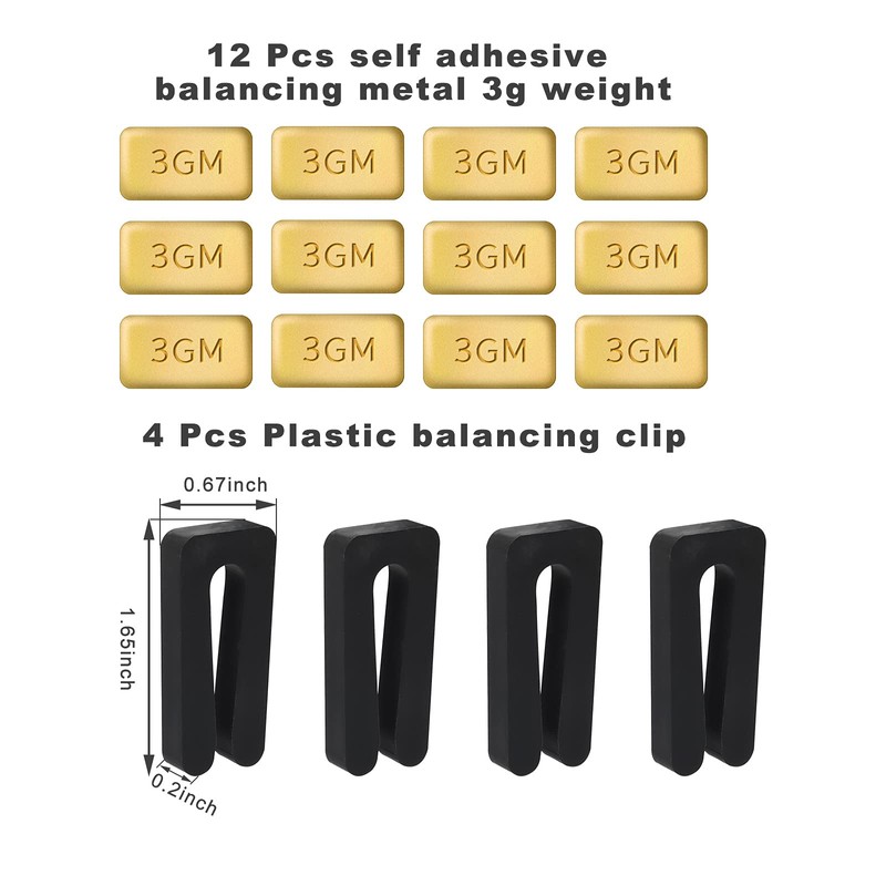 AIEX 4 Sets Ceiling Fan Blade Balancing Kit Including 12pcs