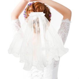 Child Veil, 1 pcs White Wedding Veil Used As Wedding Hair Accessory with Comb