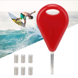Vbest Life Surfboard Accessories Surf Fin Key Rudder Key + Screw Set for FCS Fins Surfing Equipment (Red)