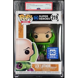 DC Super Heroes™, PSA Graded 8.5 NM-MT+, Lex Luthor (Mech Suit)™ Collectible Vinyl Figure #219, Fully Encapsulated Bundle with Compatible Funko™ Pop!™ PSA Hard Protector Case