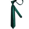 DiBanGu Mens Solid Emerald Green Tie and Pocket Square Cufflink