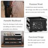 HOMBOUR Vinyl Record Storage Crate, Wood Record Storage Box, Black