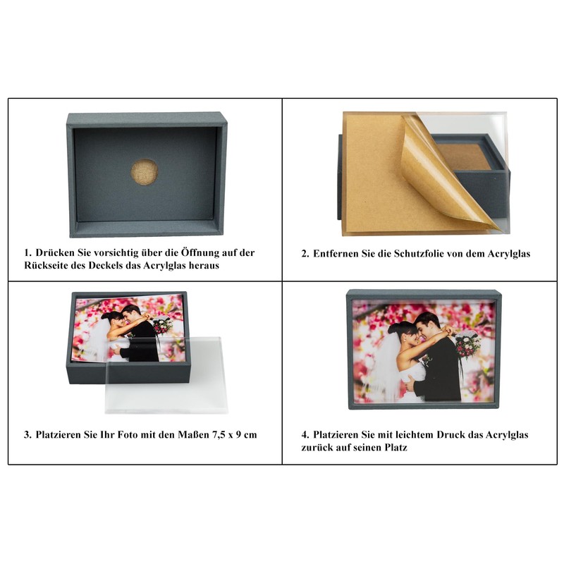 Crystal USB Flash Drive with Box Wedding Design - Elegant
