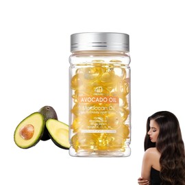 Multivitamin Hair Serum, Haarserum Kapseln, Glättende & Nährende Haarbehandlung, Mit Vitaminöl für Geschmeidiges, Gesundes Haar (40 Kapseln, Avocado)