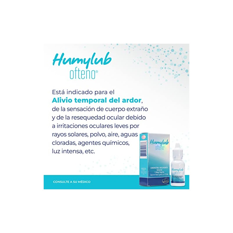 Gotas Oftálmicas Lubricantes Hialuronato Sodio Condroitín Sulfato Alivio Eficaz Ojo