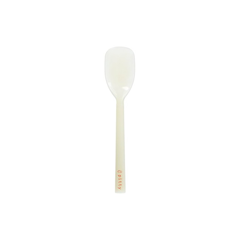 Katsurika Shoji PT-0203 Piti Spoon, Spatula Shape, Large, White, Handle: