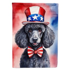 Caroline's Treasures DAC5778GF Black Poodle Patriotic American Garden Flag Mailbox Flag Decorative Yard Flag Banner Outside Patio Artwork Yard Flower Beds, Garden Size, Multicolor