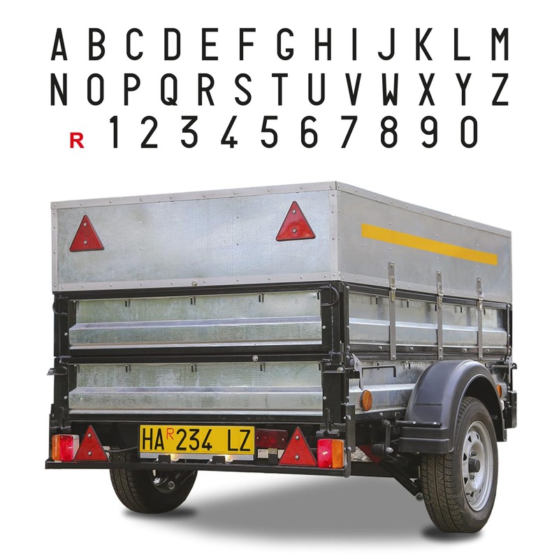 Full Range of Number Plate Letter Stickers