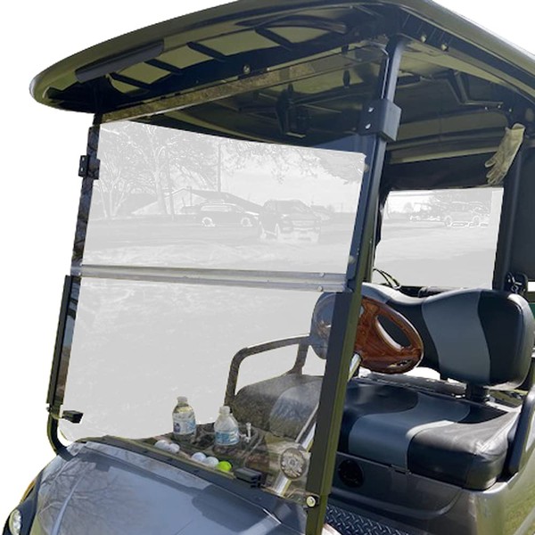 Folding Down Windshield Smoke Tinted Style for Yamaha Golf Cart Drive G29 Gas or Electric Golf Cart (2007-2016)