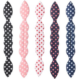 Fabric French Twist Donut Maker, 5Pcs Deft Twist Maker French Donut Polka Dot Flexible Hair Bun Maker,Deft Twist Maker French Donut Polka Dot,Fabric Deft Hair Donuts for Buns Polka Dot French Twist