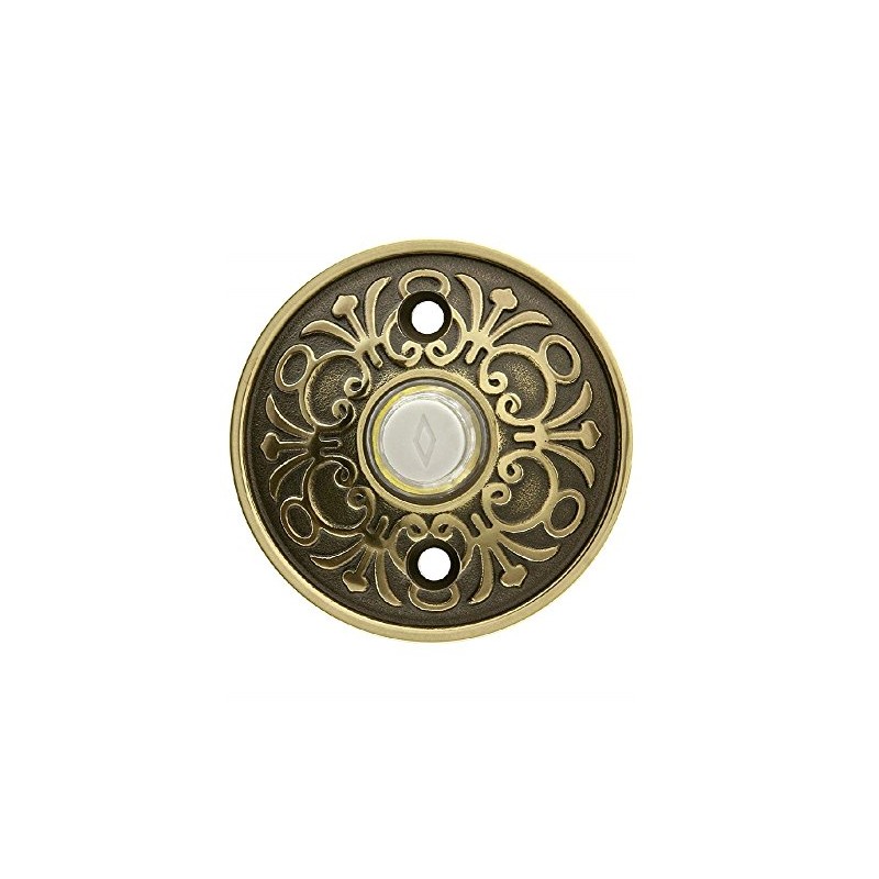 Emtek 2406 2-3/4" Diameter Lancaster Style Brass Lighted Doorbell Rosette,