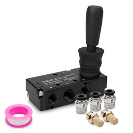 Innfeeltech 1 x Air Hand Lever Actuated Valve 5-Way 2-Position 1/4 Inch BSP Pneumatic Solenoid Valve Manual Control Push-Pull 4H210-08
