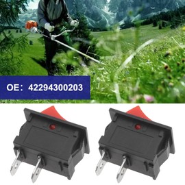 eMagTech 2pcs Circuit Trimmer Stop Switch 2 Pin On Off Switch 42294300203 Compatible with Stihl FS38 FS45 FS46 FS55 Lawn Mower Accessories