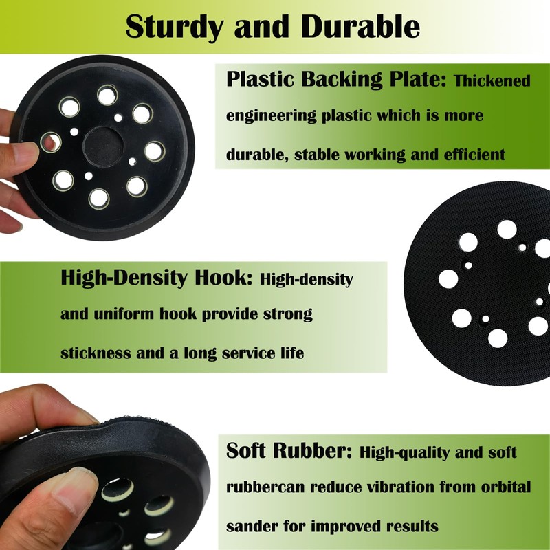 2 Pack 5" Universal Hook and Loop Orbital Sander Pad