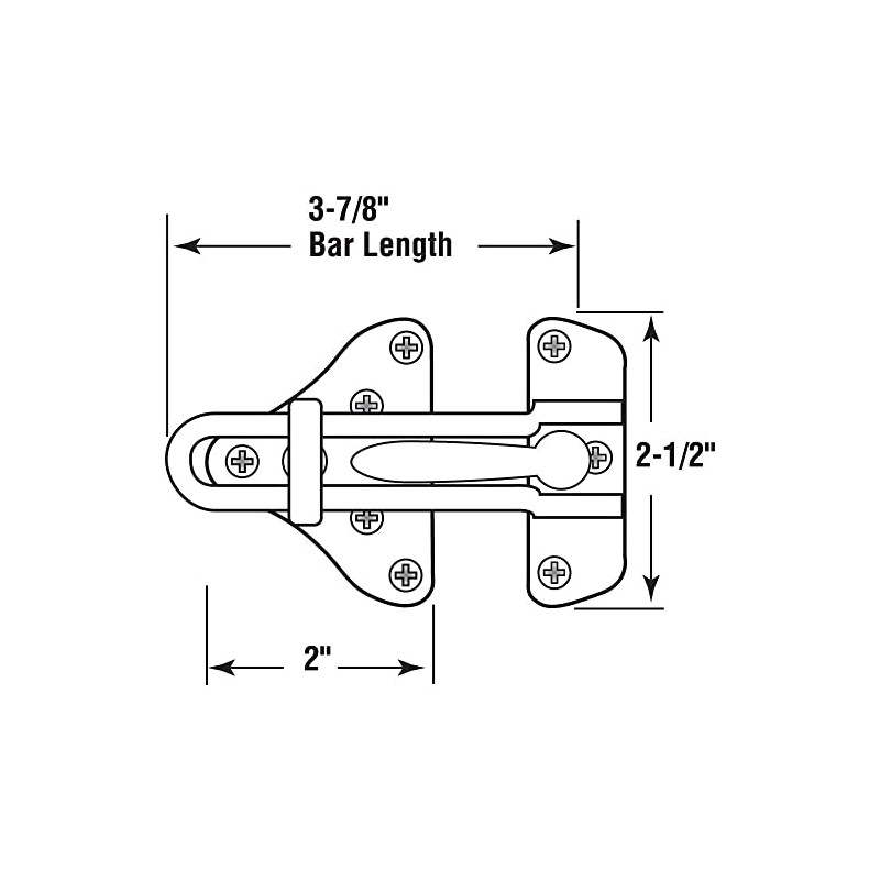 Prime-Line U 11447 Swing Bar Door Guard with High Security
