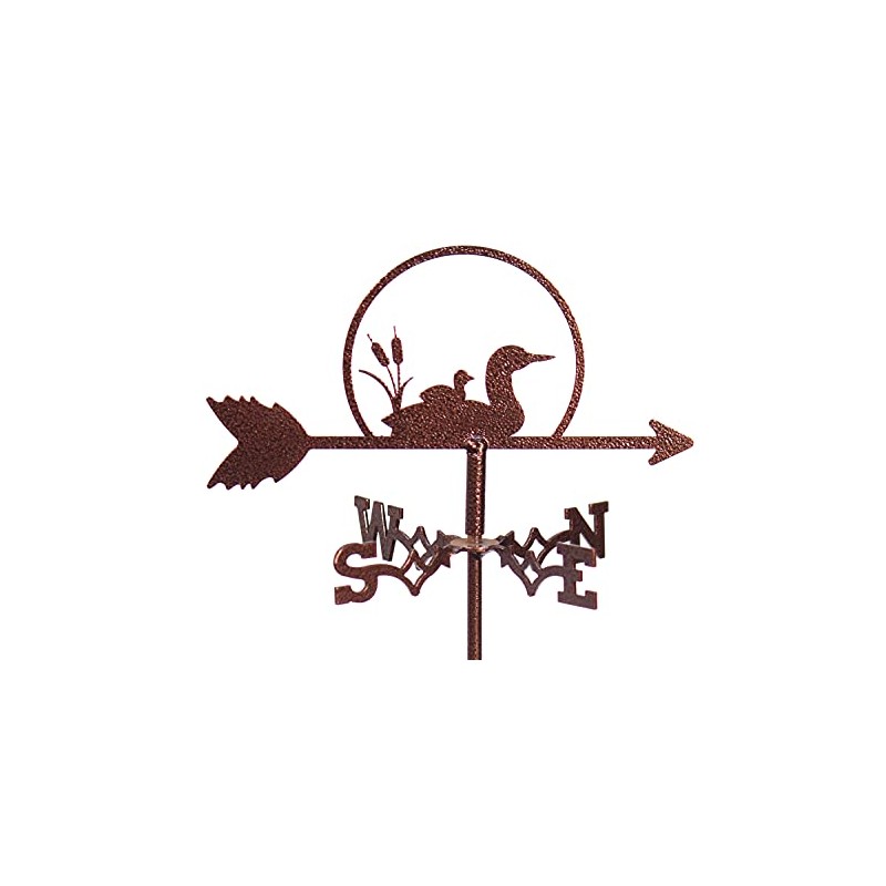 Loon Duck Mini Flower Pot Weathervane