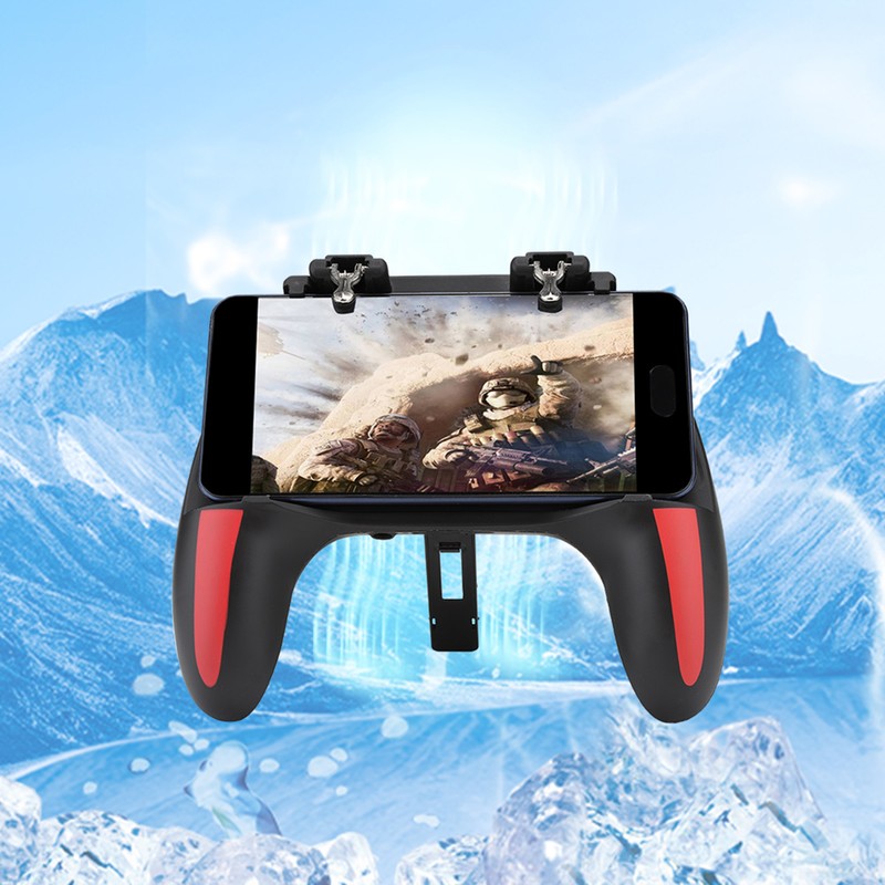 Mobile Phone Game Controller with Dual Cooling Fans Heat Dissipation