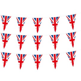 Flag Full Party British Vintage Decor UK Patriotic Decoration & Hangs Christmas Banner Outdoor