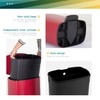 FDW Kitchen Trash Can with Lid for Office Bedroom Bathroom