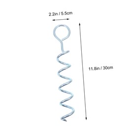 Generic 3Pcs Heavy Duty Iron Tent Stakes Spiral Anchors Camping Ground Nails for Outdoor Use Windproof Tent Pegs for Large Trampolines and