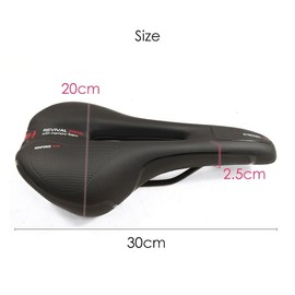 Rumplex Bicycle Saddle Bicycle Seat Ergonomic Breathable Soft for Mountain Bike BMX Mountain Downhill Road Bike Urban E-Bike 30 x 15 cm Black Red
