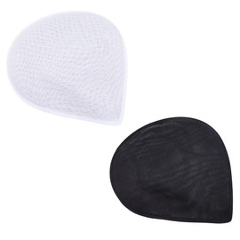 Hobbspring 2 Colors Hat Base 11.81x11.42 Inches Teardrop Fascinator Hat Base Millinery Headdress Base Cocktail Hats Making Base for DIY Craft Making Material Party Wedding Church Hat, Mixed Color, 7-7