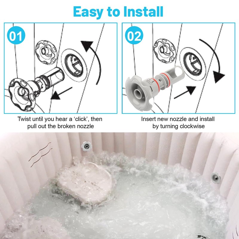 XT P07586 Hot Tub Jet Cluster Nozzle, for Lay-Z-SPA Inflatable