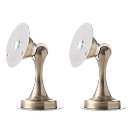 Magnetic Door Stop, 2PCS Stainless Steel Magnetic Door Stopper Holder Sticking Outdoor Floor Door Stop for Walls and Floor (Bronze)
