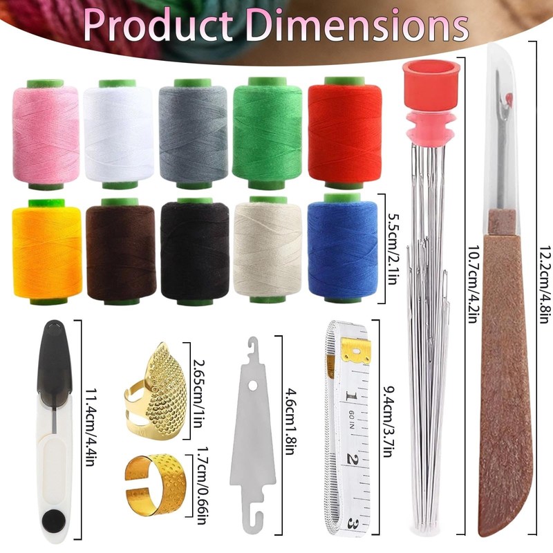 Hand Sewing Kit with 25 Big Eye Sewing Needles, 43