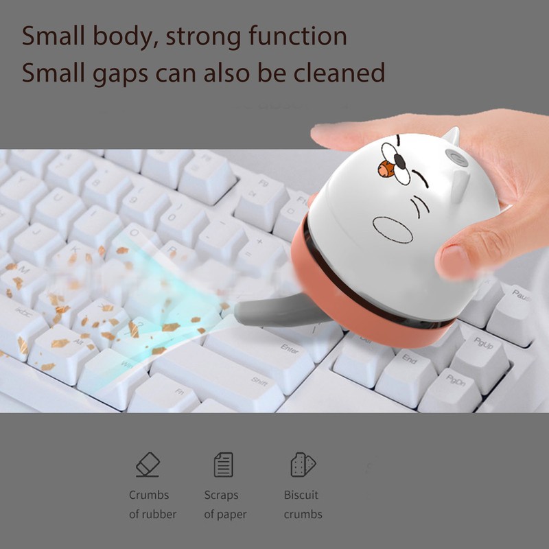 Desktop Vacuum Cleaner with Vacuum Nozzle Cleaning Brush Portable Mini