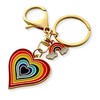 Evenchae Rainbow Heart Keychain with Clip