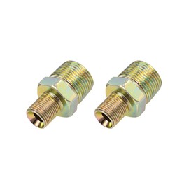 uxcell Reducing Pipe Fitting - Reducer Hex - 3/4 x 3/8 BSP Male Connector Zinc Finish Plating 2Pcs