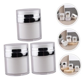 Gatuida 3Pcs Airless Lotion Bottles Pump Containers for Creams and Moisturizers Leak Travel Dispenser for Daily Use and Cosmetic Storage