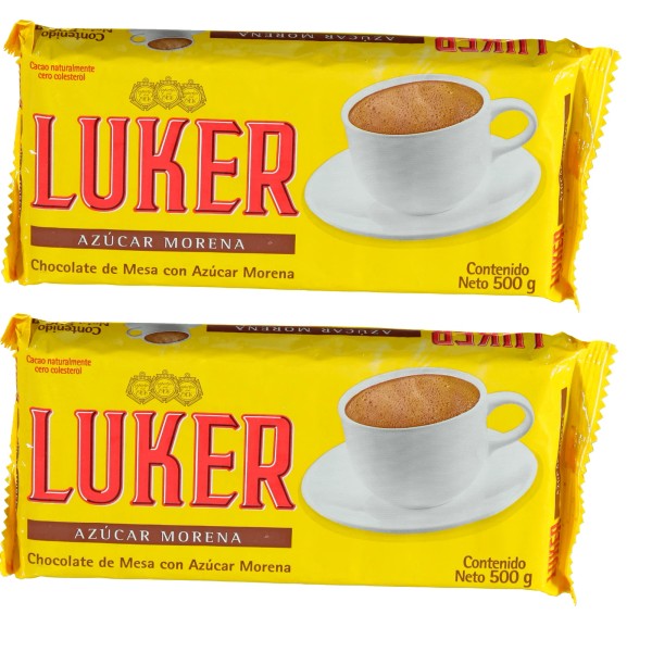 LUKER Chocolate con Azucar Morena 500g | Chocolate w/ Brown