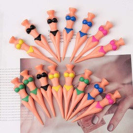 15Pcs Golf Tees, Plastic Ladies Golf Tees 3.15" Funny Golf Tee Golfer for Golf Lovers Golf Practice Novelty Tee