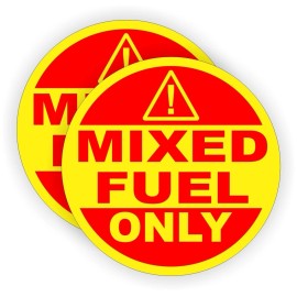 Unbranded/Generic pair - 4" Mixed Fuel Only Vinyl Decals Stickers Labels Door Label Gasoline Tank