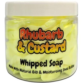 Whipped Soap Body Wash - 150g - Natural Oils and Butters - Various Scents - Vegan Friendly - Puddle of Wax - Made in the UK (Rhubarb & Custard)