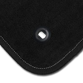 Bär-AfC TY05170 Classic Car Floor Mats for Toyota Yaris Hybrid from 2012 Onwards, Car Mats Needle Fleece Black, Edging Black Edging, Textile Foot Protection, Set of 4