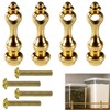Nouiseuns Brass Shelf Rail Brackets for Gallery Rails – 4PCS