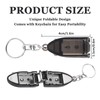 Modixun 3Pack Travel Keychain Finger Nail Clippers, Mini Foldable Stainless