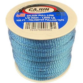 Cajun Pull Line - 1/2 Inch 1,200 lb. Polyester Pulling Tape - Made in USA (Royal Blue, 1000)